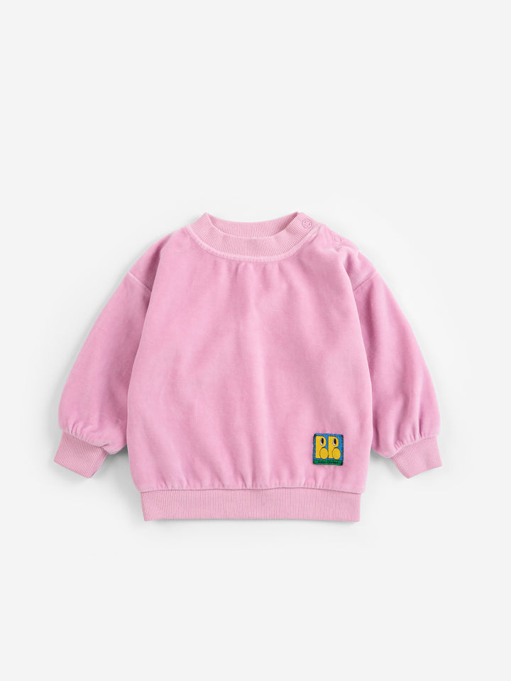 Bobo Choses Booo Bo Choses Tag Velvet sweater in roze met comfortabele Loose Fit.