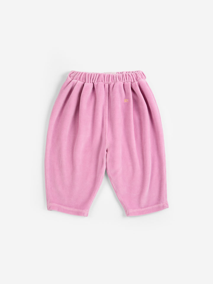 Bobo Choses BC Velvet joggingbroek in roze met comfortabele Loose Fit.