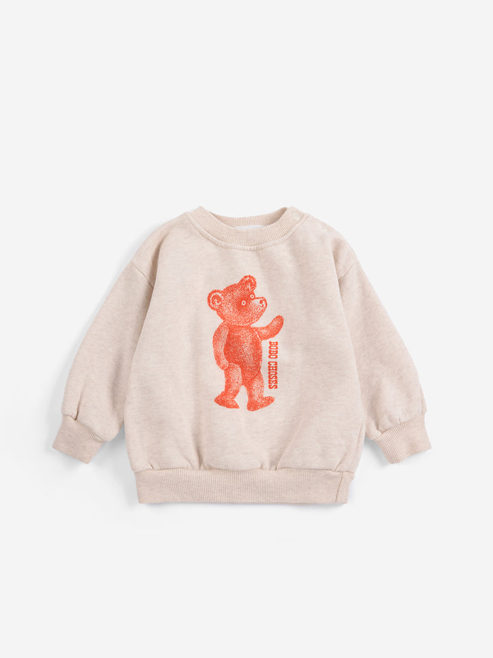 Bobo Choses Softpaw Monster sweatshirt in offwhite met losse pasvorm.