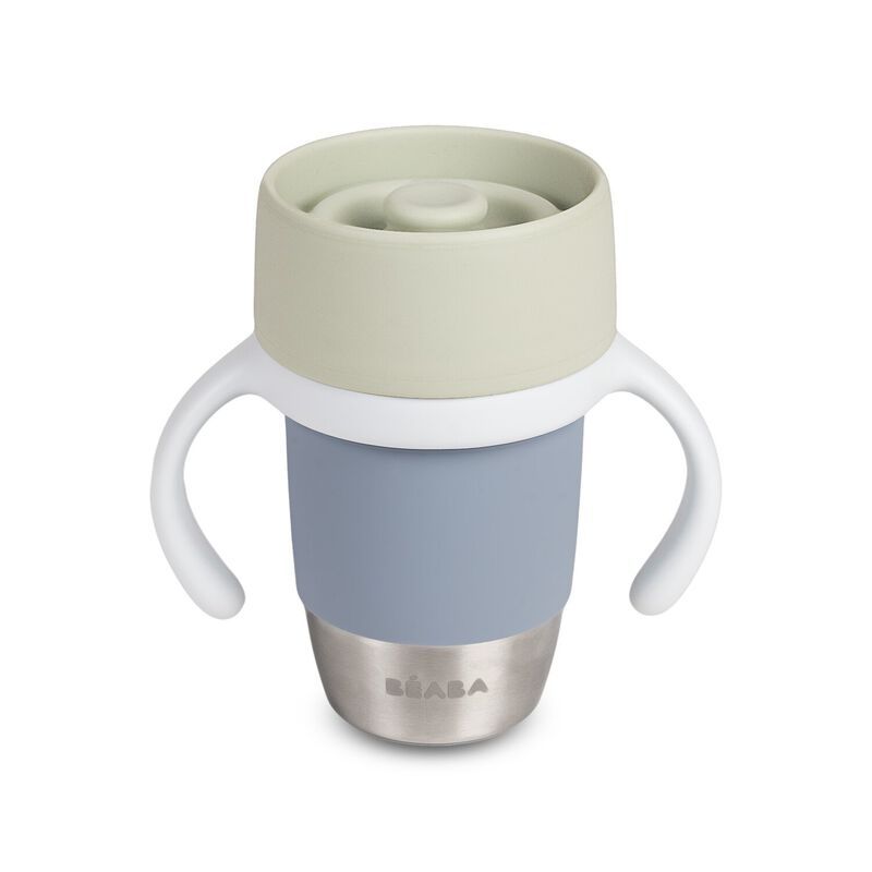 Beaba - RVS leerbeker Click & Drink | Kiezel