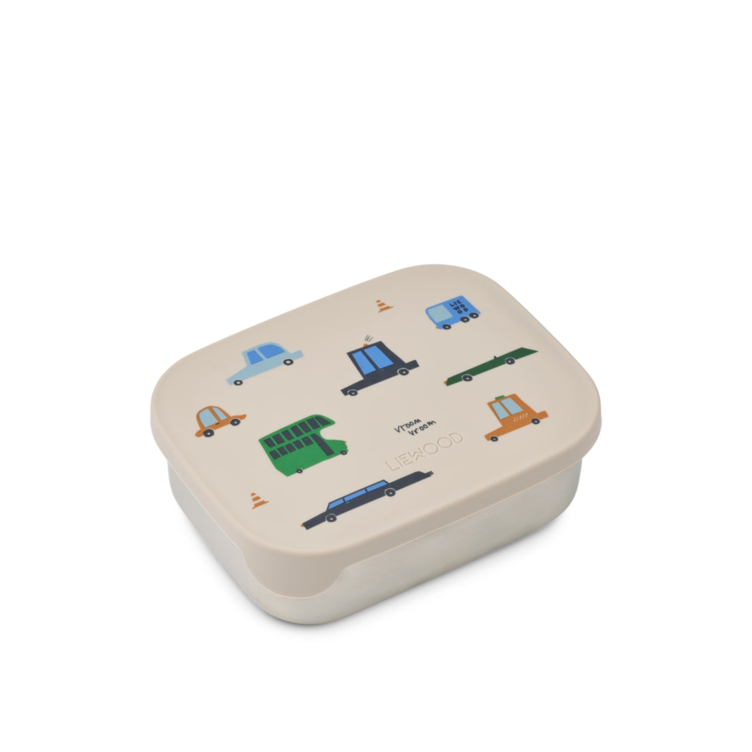 Liewood Arthur RVS lunchbox Cars Sandy met 3 compartimenten