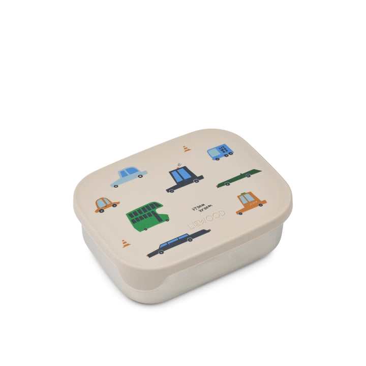 Liewood Arthur RVS lunchbox Cars Sandy met 3 compartimenten