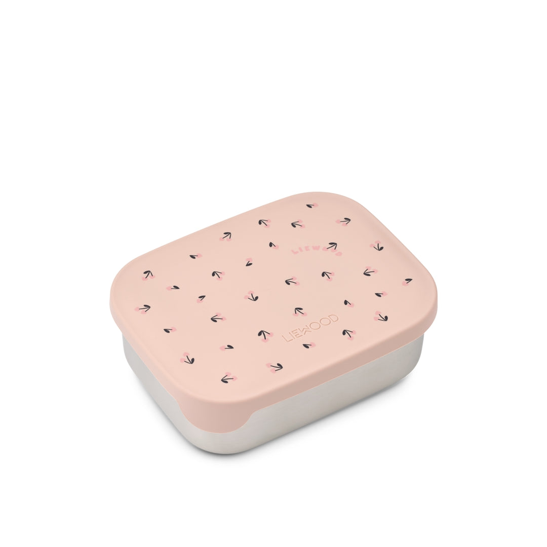 Liewood Arthur RVS lunchbox Mini Cherry Heart Rosey met 3 compartimenten