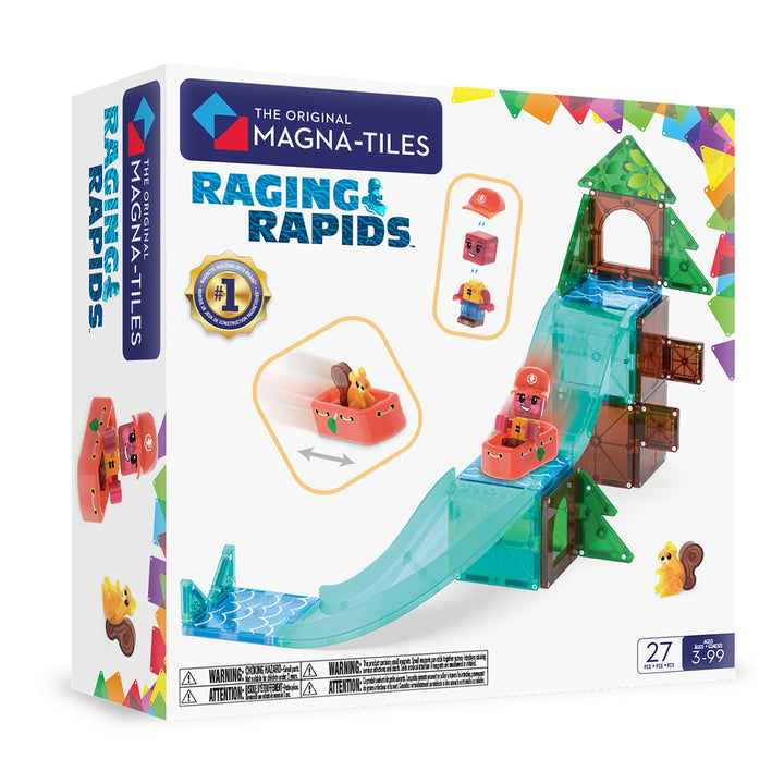 MAGNA-TILES Ragin' Rapids met 27 magnetische bouwstukken voor water- en rivieravonturen.