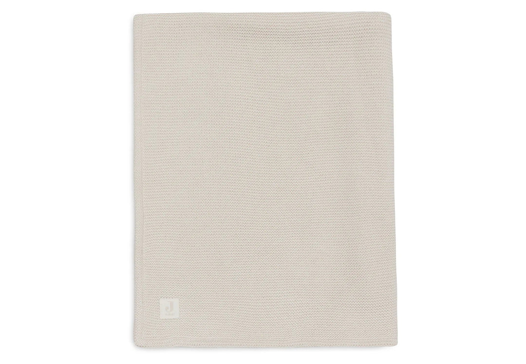 Jollein - Deken Wieg 75x100cm Basic Knit Oatmeal/Velvet