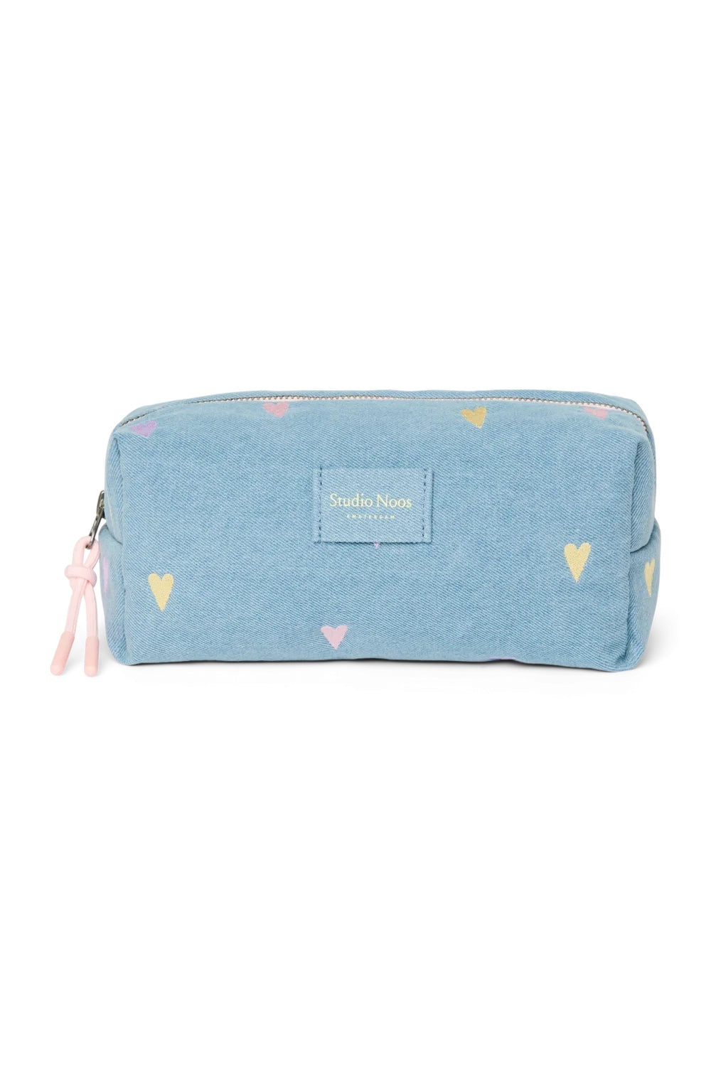 Studio Noos - Pouch Denim | Light Blue Hearts