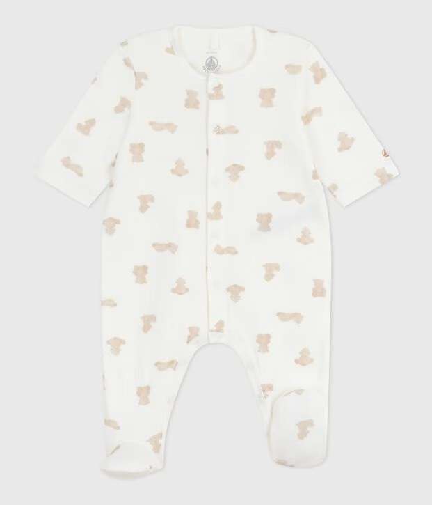 Petit Bateau - Pyjama met Voetjes Marshmallow/Brun