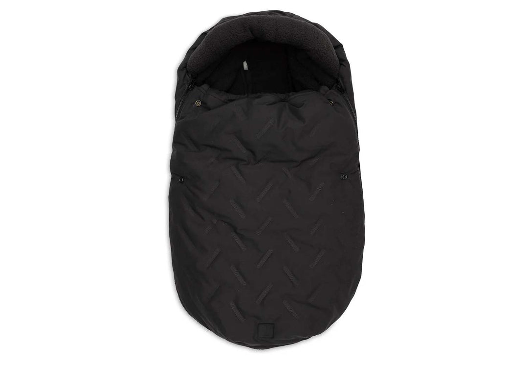 Jollein - Voetenzak Groep 0+ 3/5-punts Gordel Embossed | Nearly Black