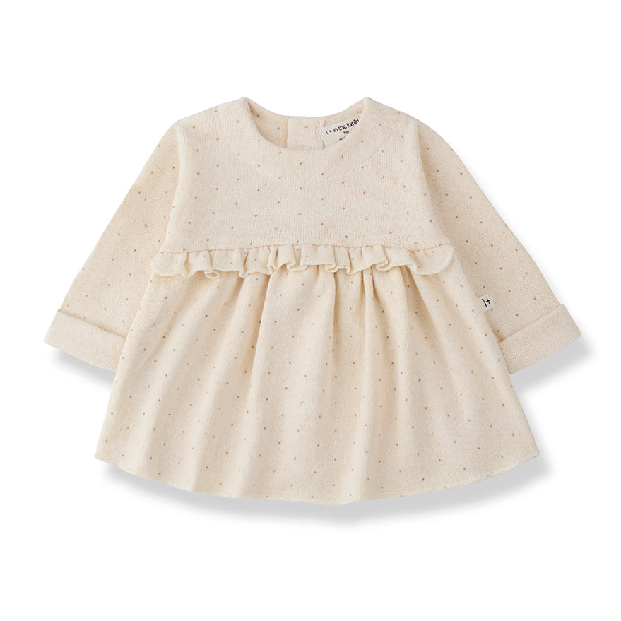 1+ In The Family - Jurk Lange Mouw Versailles Ecru