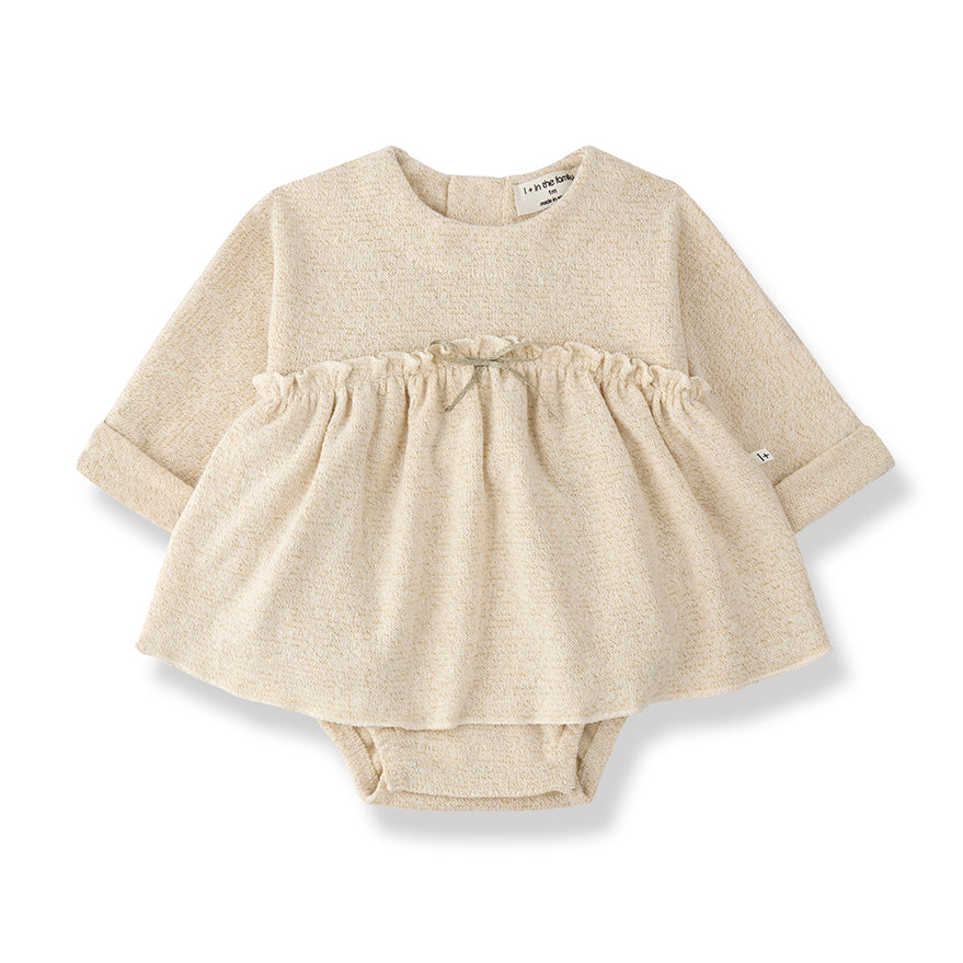 1+ In The Family - Jurk Met Pamperbroek Conques Ecru