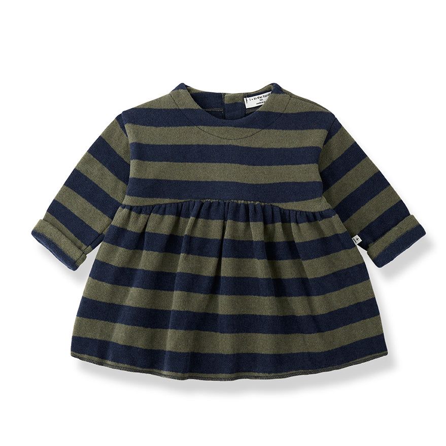 1+ In The Family - Jurk Lange Mouw Melville Khaki
