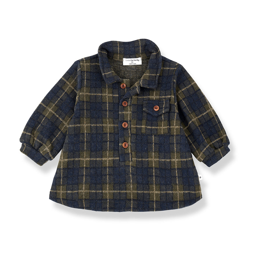 1+ In The Family - Jurk Lange Mouw Mackay Blue