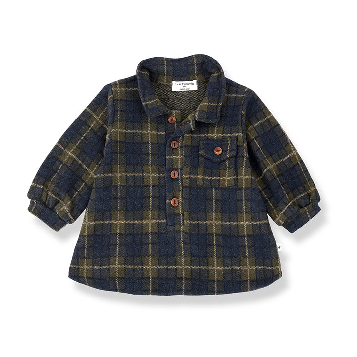 1+ In The Family - Jurk Lange Mouw Mackay Blue