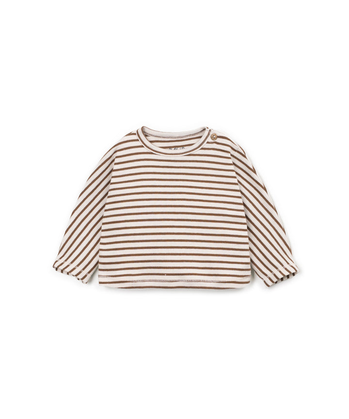 Play Up - Striped Rib Sweater Tufting