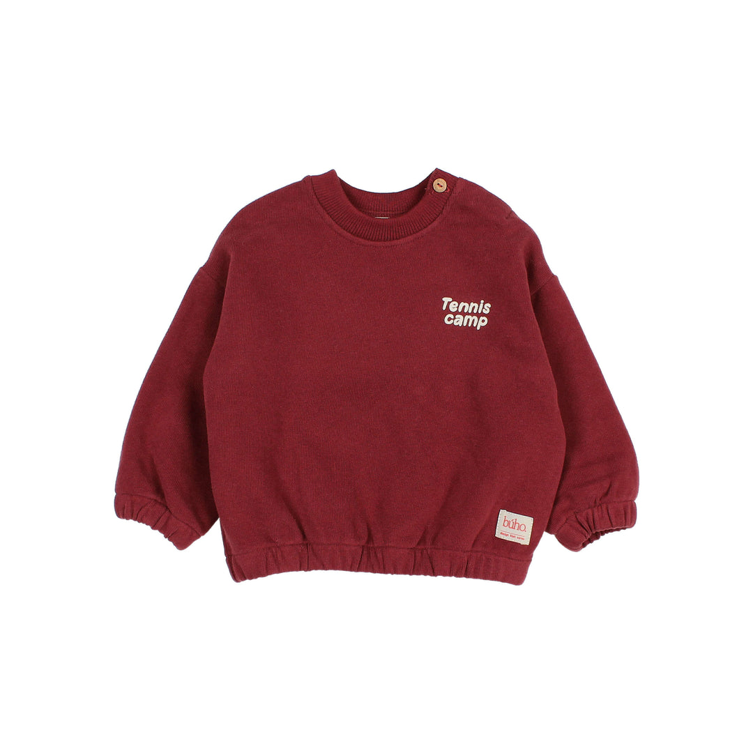 Buho - Baby Tennis Sweatshirt Pomegranate