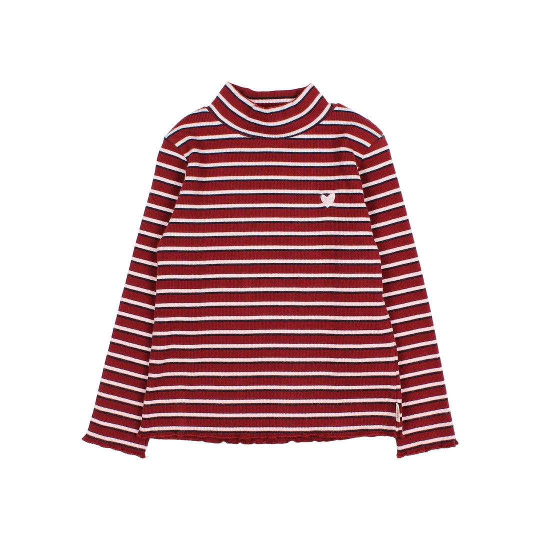 Buho - Fancy Stripes T-Shirt Pomegranate