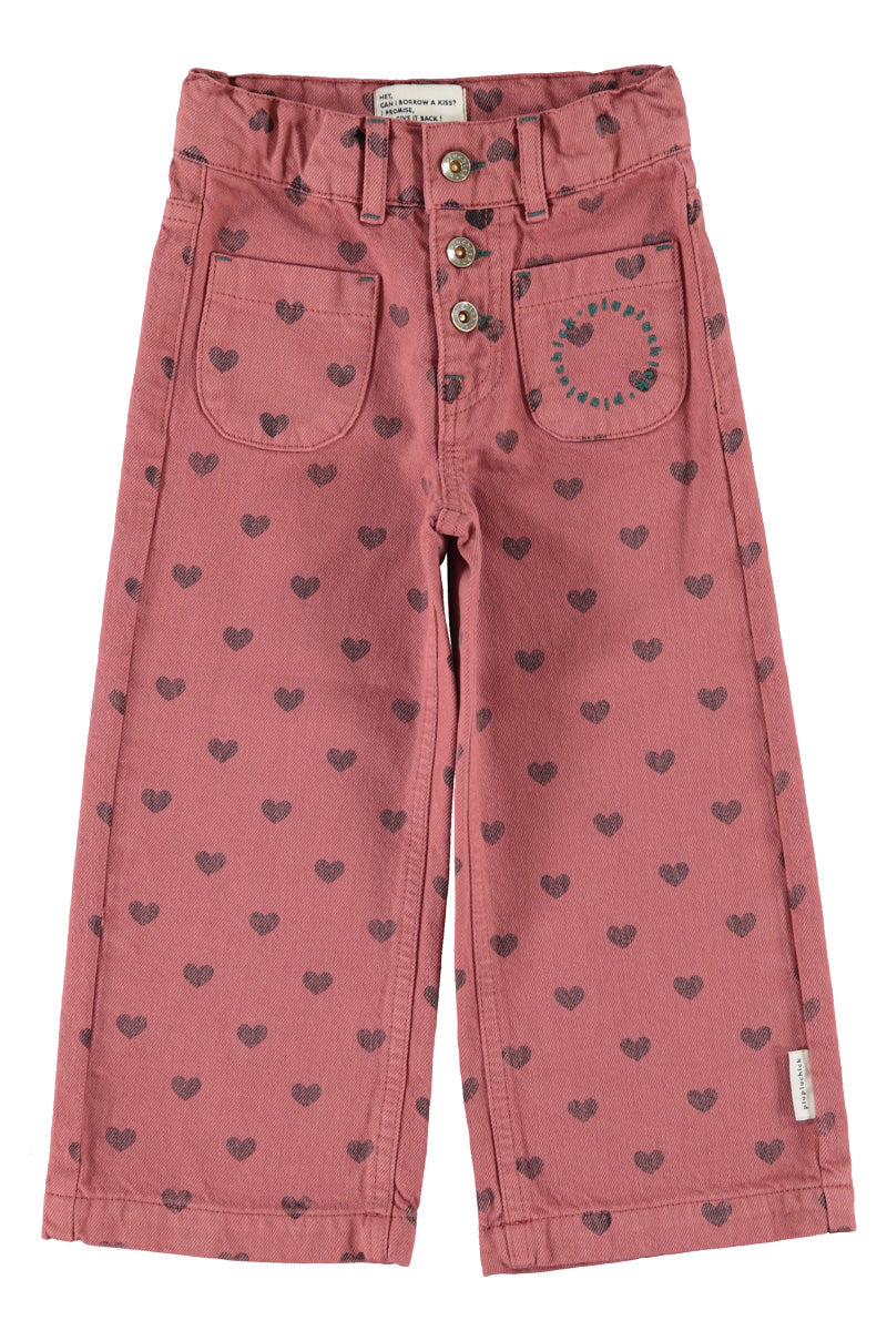 Piupiuchick - Broek Pink Black Hearts Baby