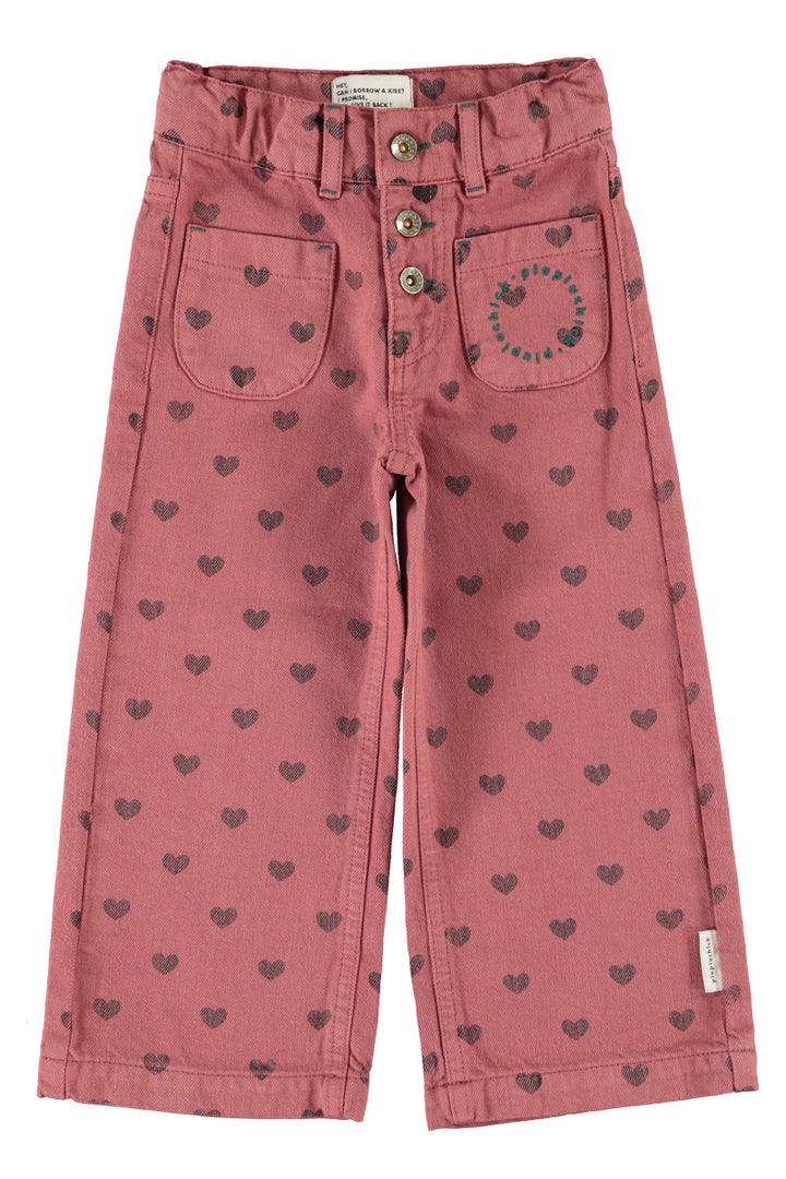 Piupiuchick - Broek Pink Black Hearts Baby