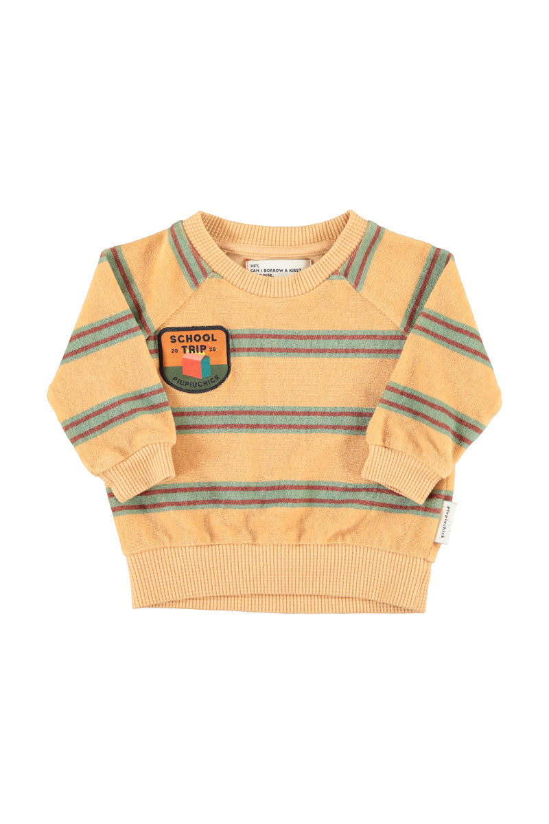Piupiuchick - Sweatshirt Sand Double Stripes