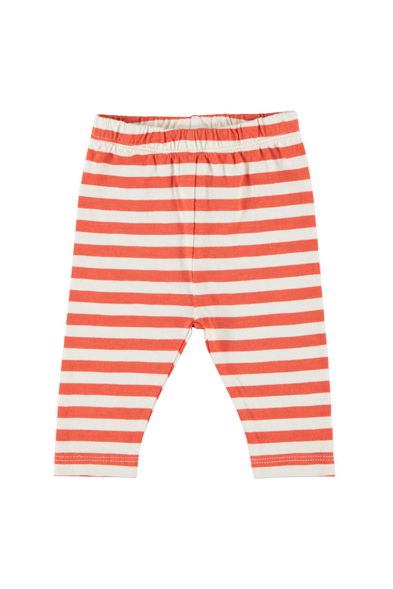 Piupiuchick - Legging Red & Ecru Stripes