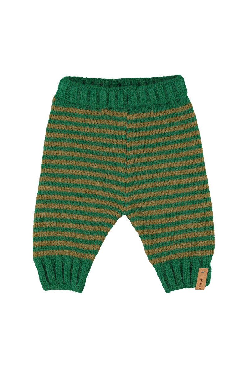 Piupiuchick - Legging Green & Brown Stripes