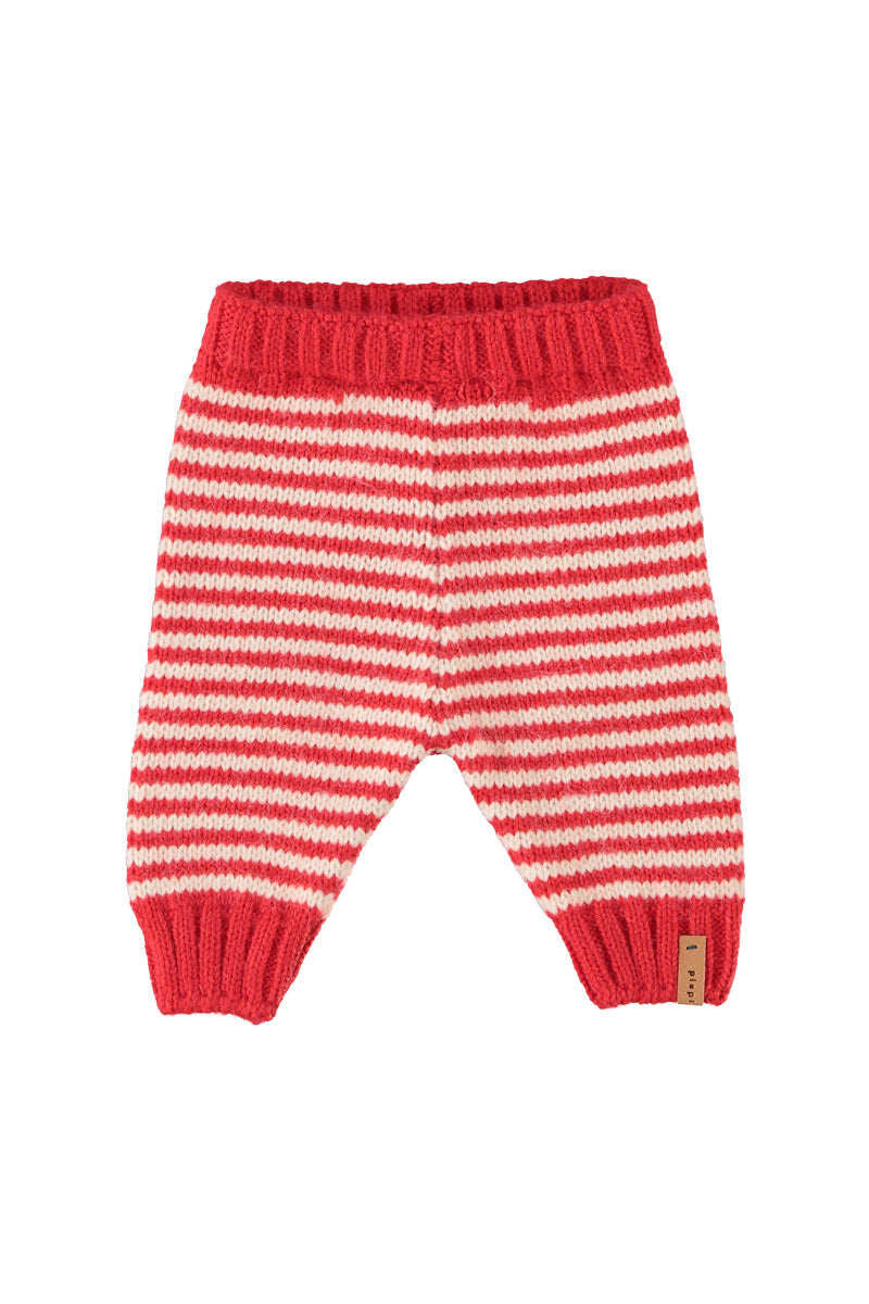 Piupiuchick - Legging Ecru & Red Stripes