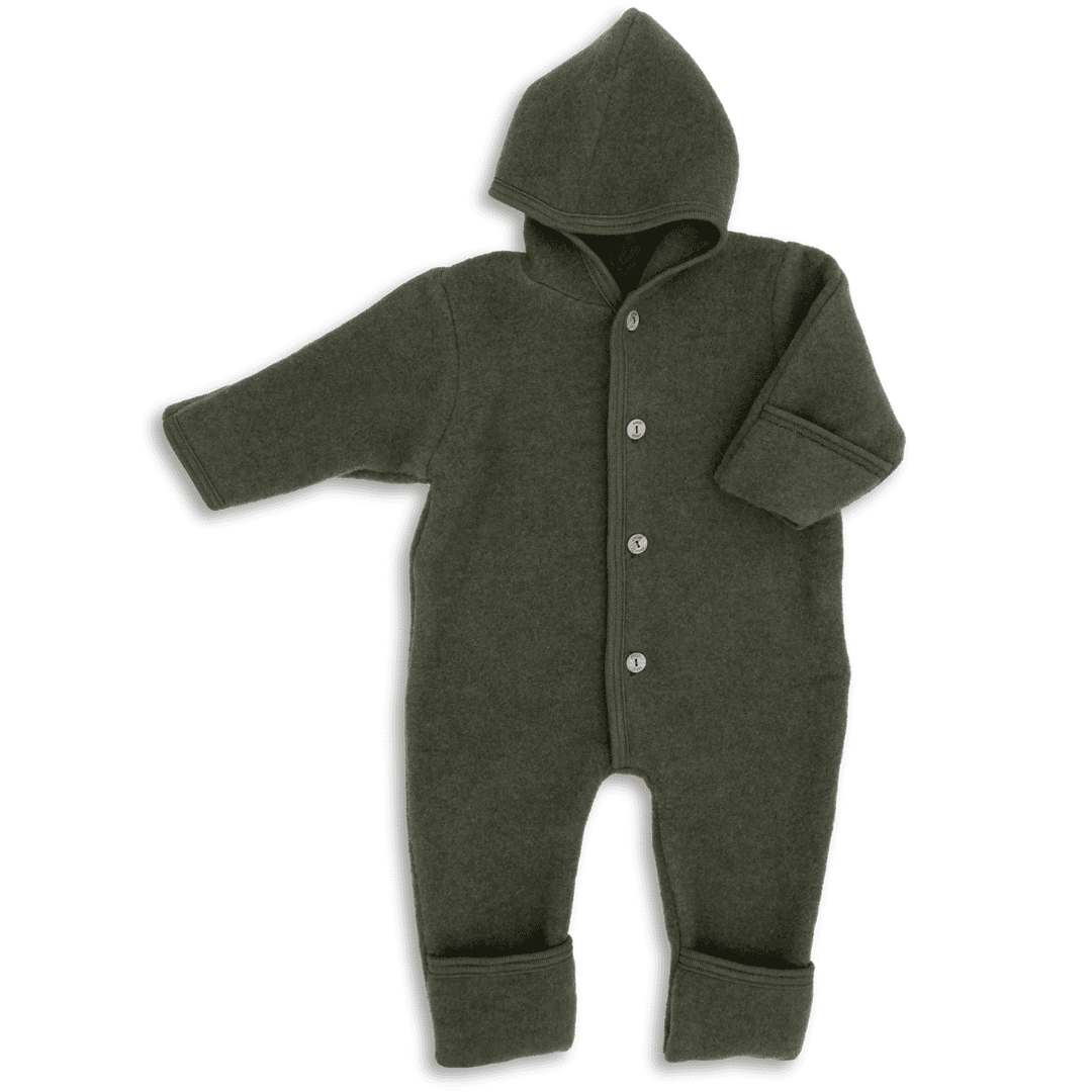 Engel - Fleece Onesie Overall Met Kap | Reed Melange