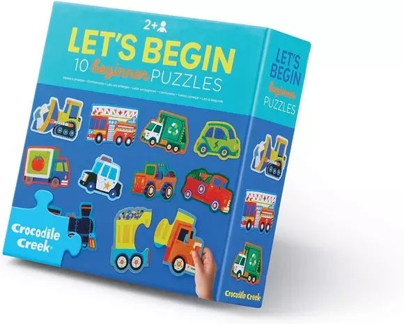 Crocodile Creek - Let's Begin Puzzel 2 stuks | Voertuigen