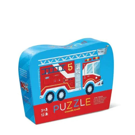 Crocodile Creek - Shaped Box Puzzel 12 stuks | Brandweerwagen