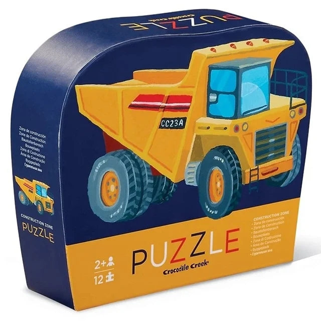 Crocodile Creek - Shaped Box Puzzel 12 stuks | Constructie Truck