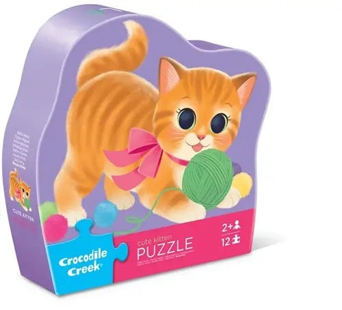 Crocodile Creek - Shaped Box Puzzel 12 stuks | Schattige Kittens