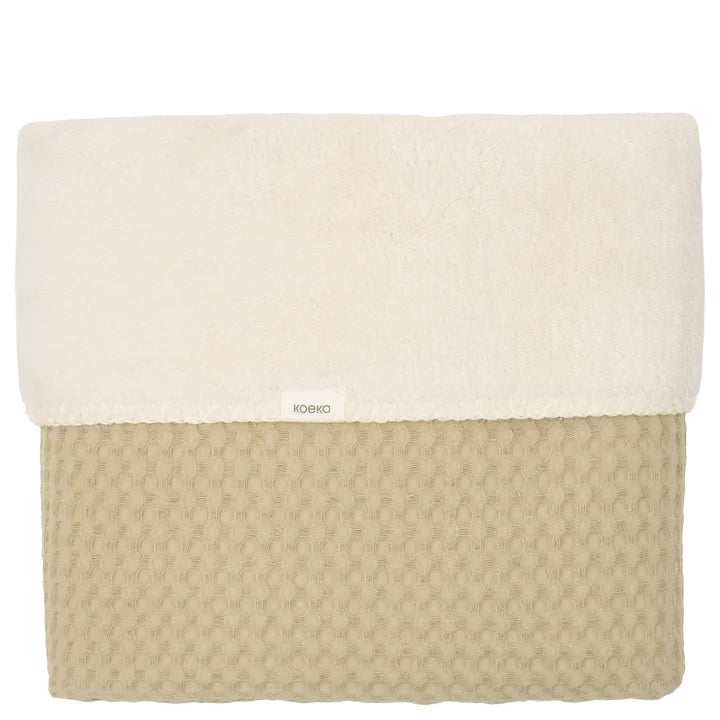 Koeka - Deken Ledikant 100 x 150 cm Oslo Wafel Teddy | Olive