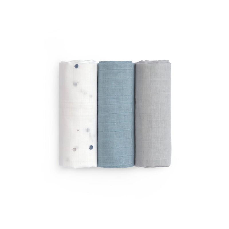 Lassig - Tetradoek (3pack) Cozy Loved Ones | Stone Blue
