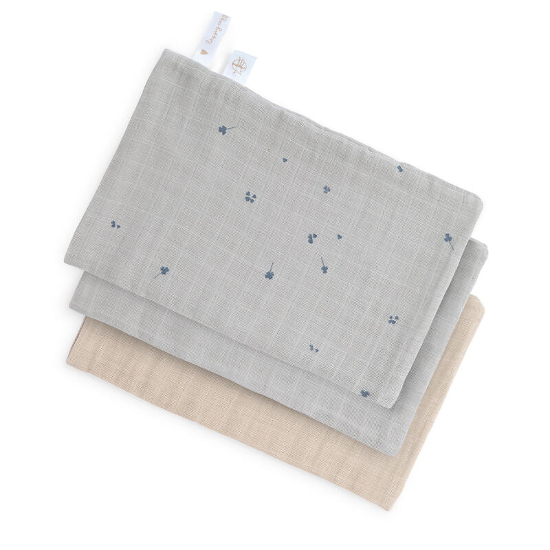 Lassig - Washandjes (3pack) Cozy Loved Ones | Grey Moon