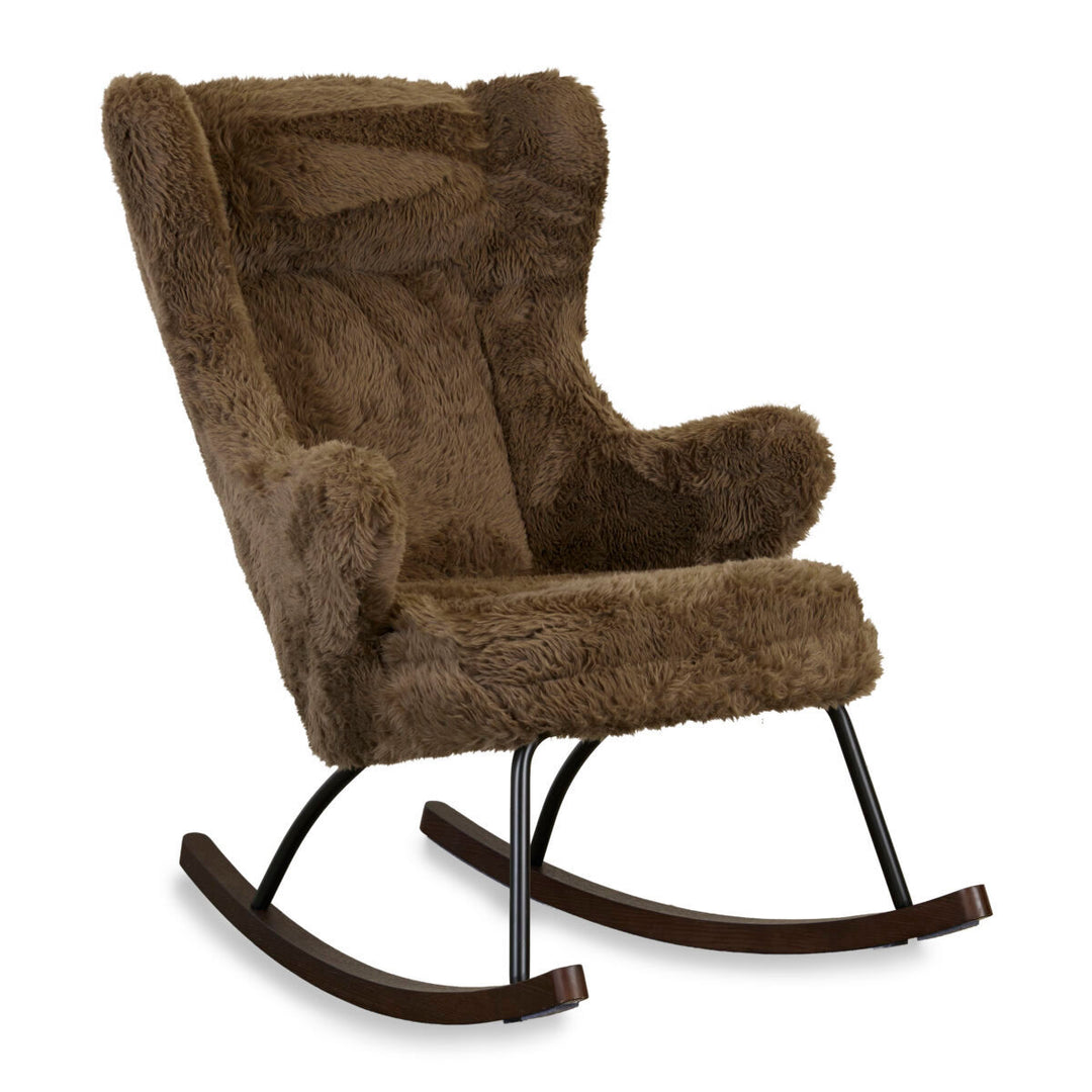 Quax - Schommelstoel Adult De Luxe | Pluche Espresso