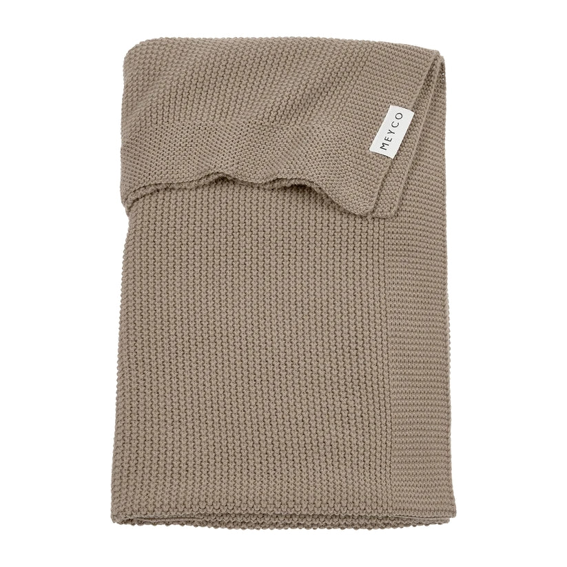 Meyco - Deken Mini Relief 75x100cm | Dark Taupe