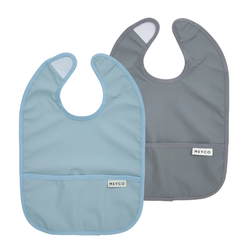 Meyco - Opvangslab (2pack)| Dark Grey/Blue Jeans