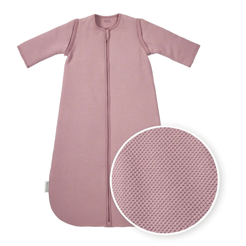 Meyco - Slaapzak Studio Gevoerd Afritsbare Mouw 60cm | Classic Purple Pink