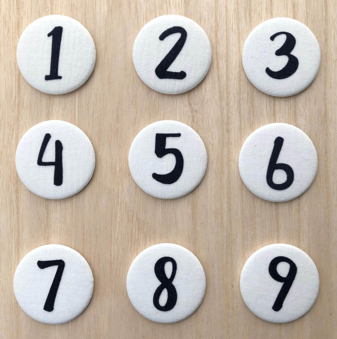 Set Buttons 1 (Cijfers 3 - 4 - 5 - 6) Donkerblauw