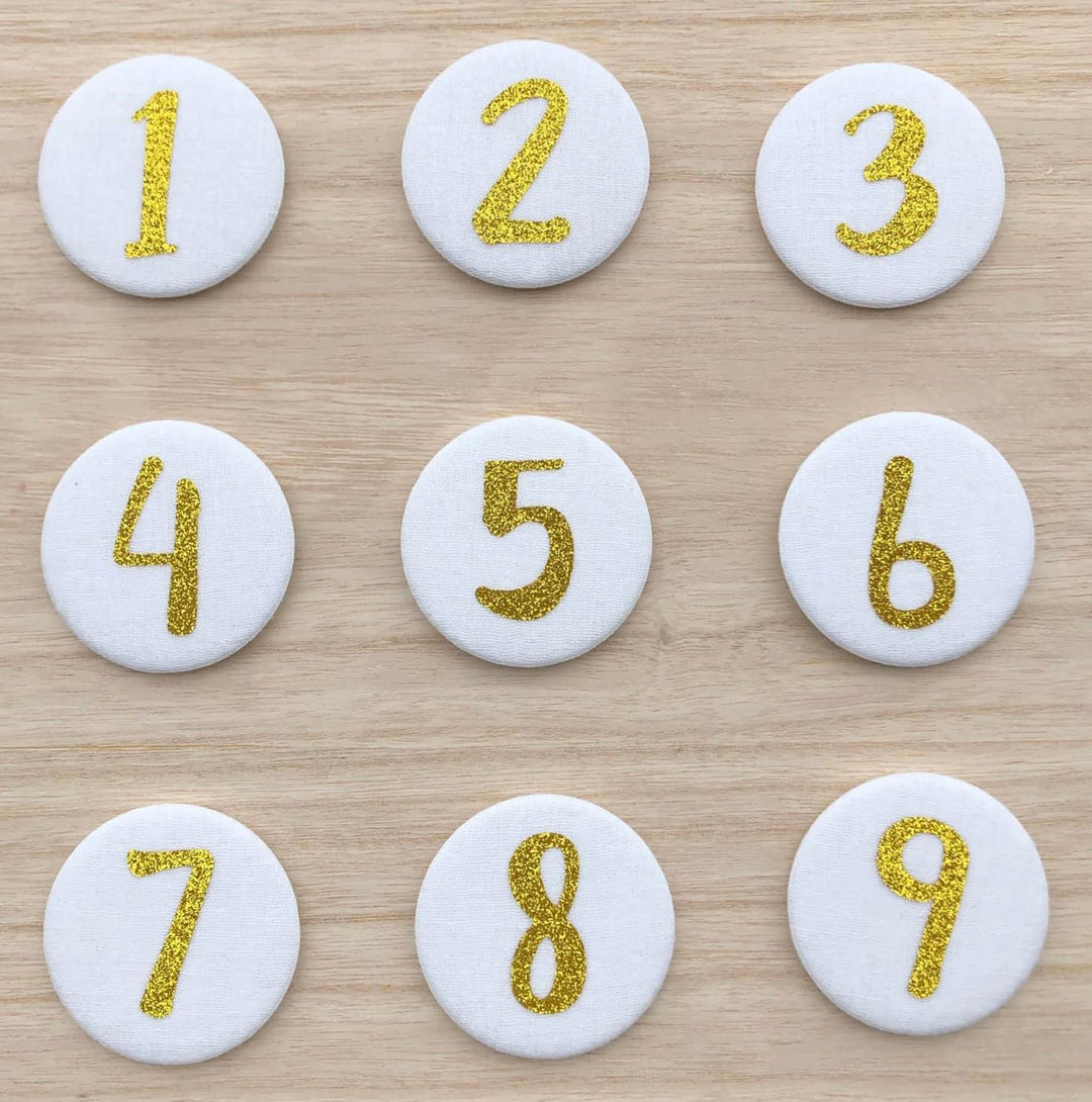 Set Buttons 1 (Cijfers 3 - 4 - 5 - 6) Goud