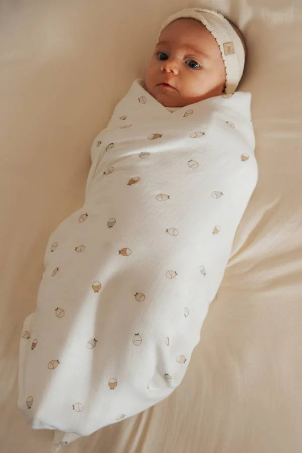 Bamboom - Tetradoek Mousseline XL 120 x 120 cm Vissen (2Pack)