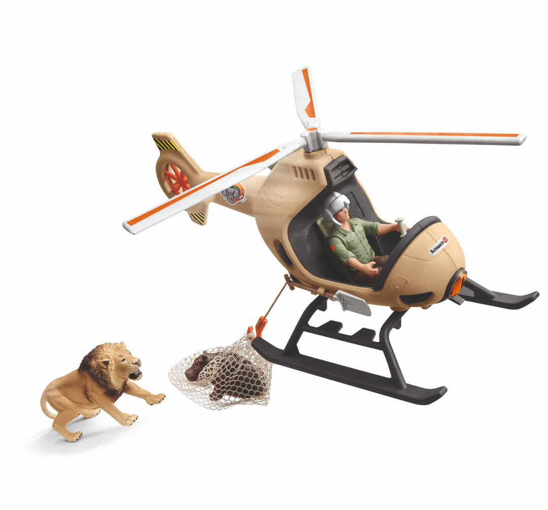 Set Speelfiguren Reddingshelikopter Dieren