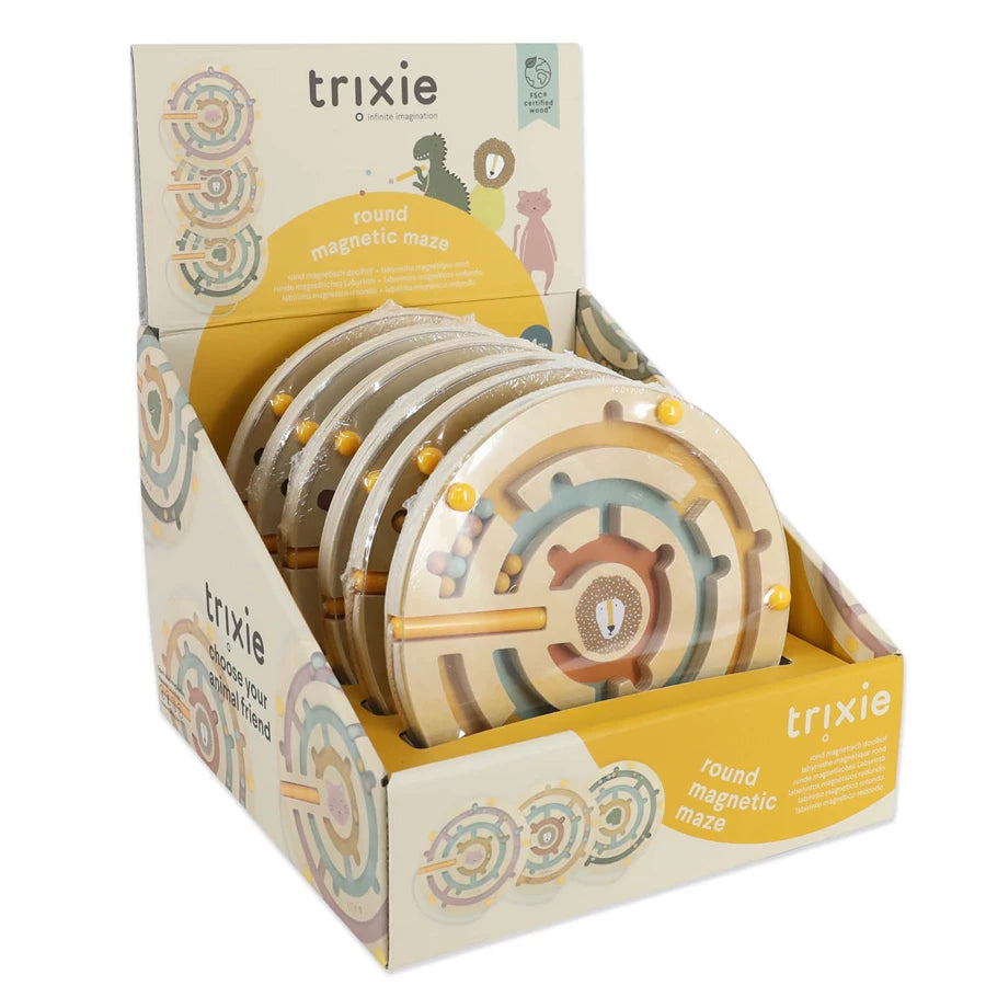 Trixie houten magisch doolhof Mrs. Cat met magnetische stylus en gekleurde balletjes