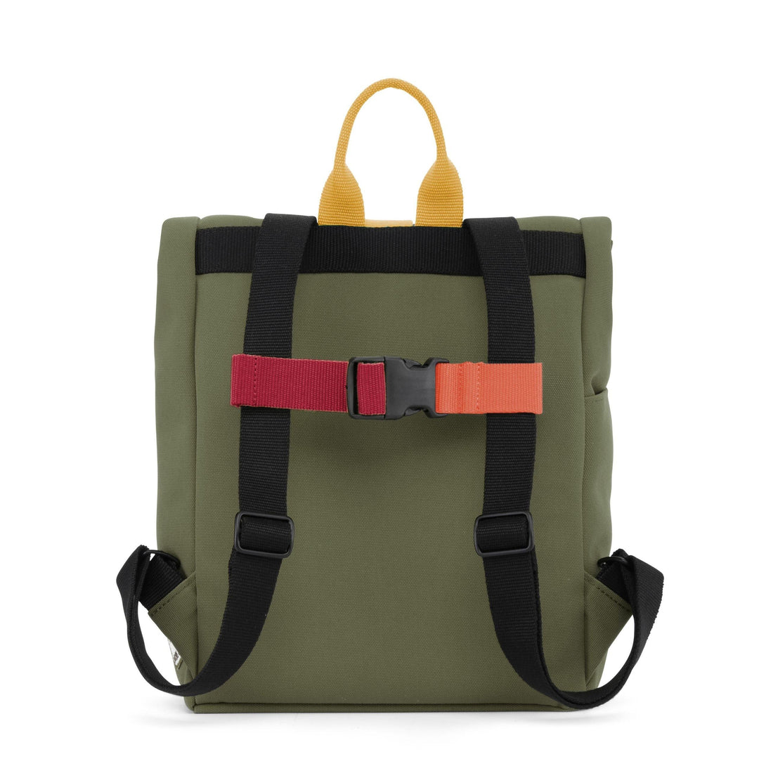 Rugzak Mini Bag Canvas Forest Green / Autumn Yellow