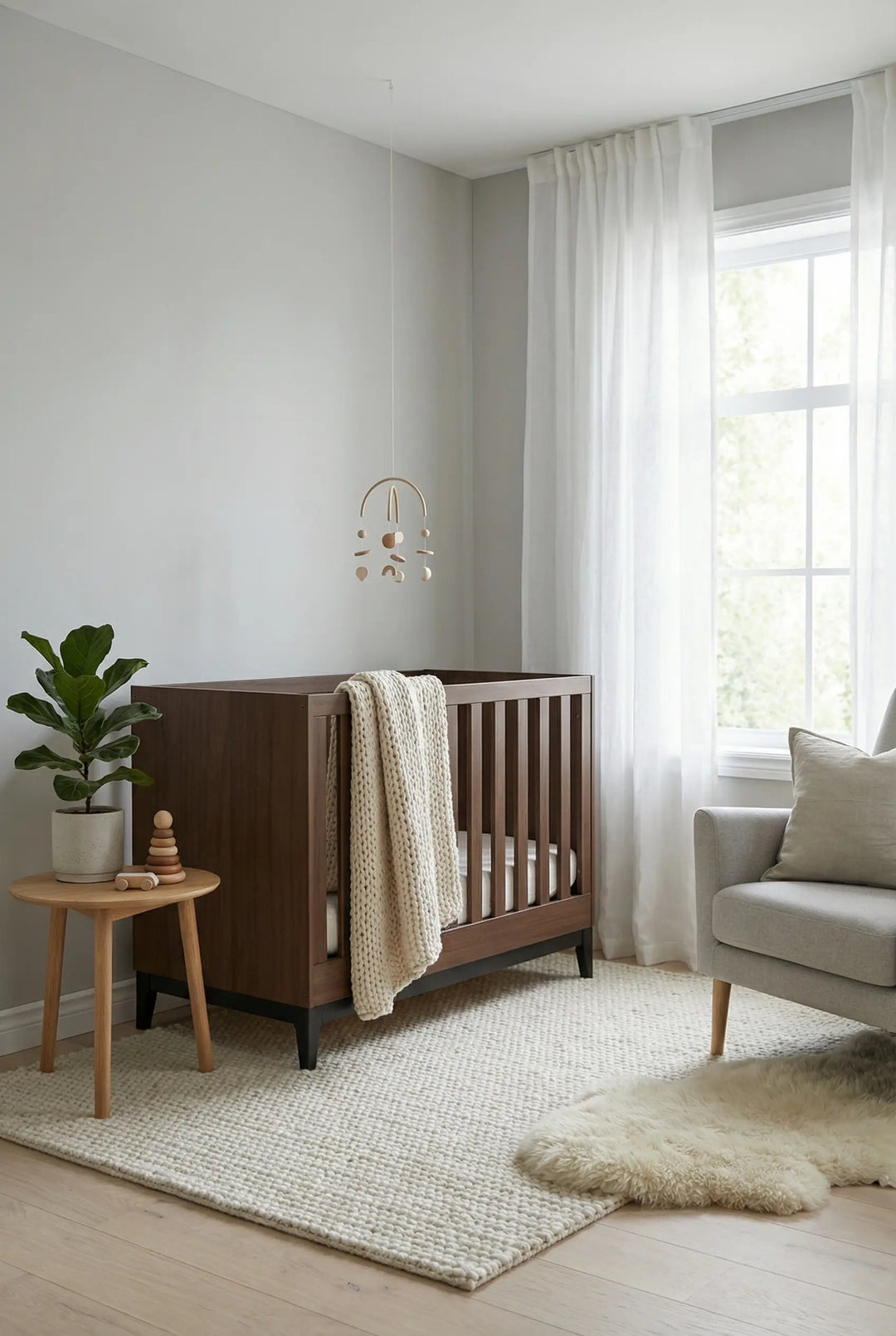 Jaxx - Bed Ilyas 60 x 120 cm | Walnoot