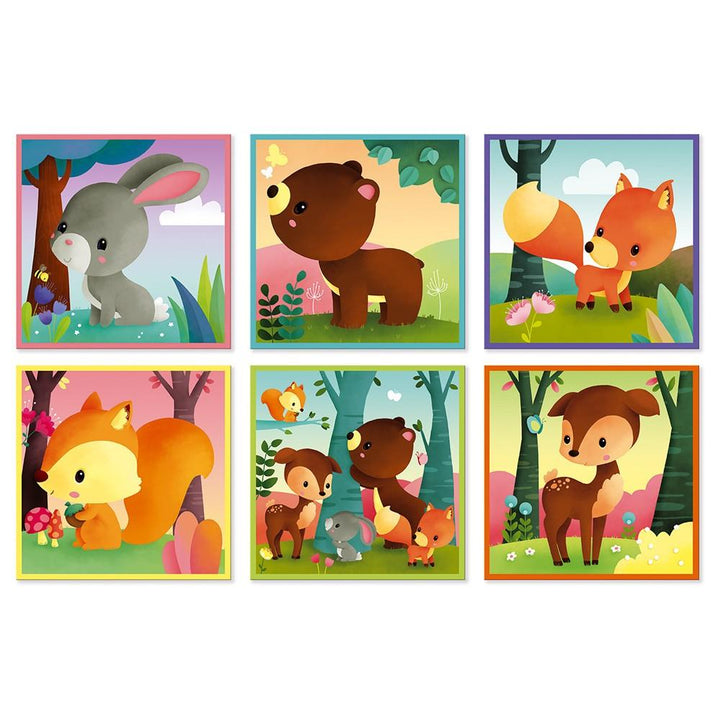 Blokken Kubkid Forest Animals (9stuks)