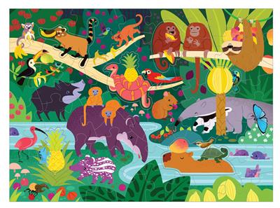 Mudpuppy - Magnetisch Puzzelboek 2x20 Stuks | Fruity Jungle