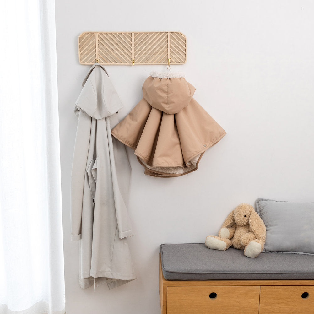 Bemini reisponcho Waterproof Teddy Rainy Natural voor baby’s en peuters van 9-36 maanden
