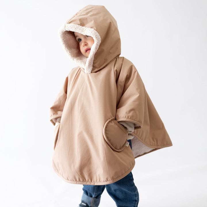 Bemini reisponcho Waterproof Teddy Rainy Natural voor baby’s en peuters van 9-36 maanden