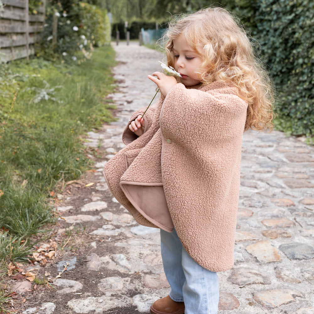 Bemini reisponcho Teddy Pady Jersey Naturel voor baby’s en peuters van 9-36 maanden
